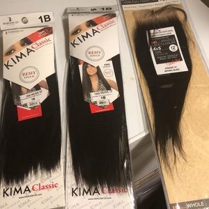 100%human hair without the closure